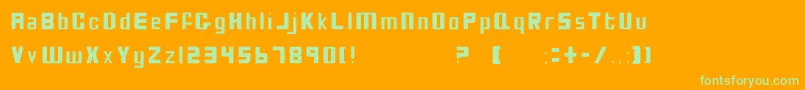 Biost Font – Green Fonts on Orange Background