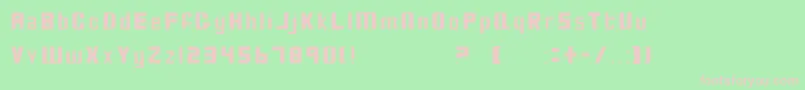 Biost-fontti – vaaleanpunaiset fontit vihreällä taustalla