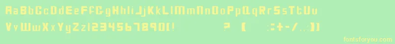 Biost Font – Yellow Fonts on Green Background