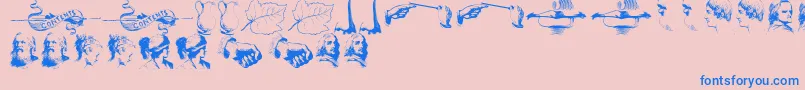IllustrationsTfb Font – Blue Fonts on Pink Background