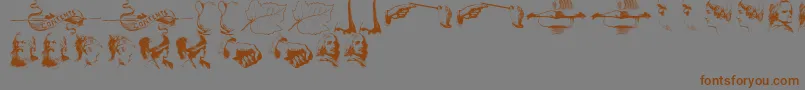 IllustrationsTfb Font – Brown Fonts on Gray Background