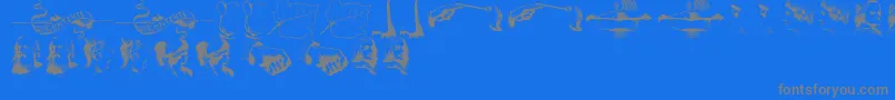 IllustrationsTfb Font – Gray Fonts on Blue Background