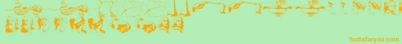 Police IllustrationsTfb – polices orange sur fond vert