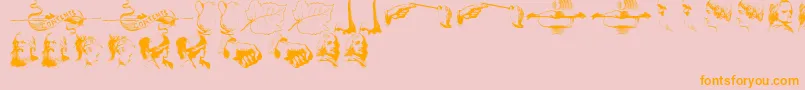 IllustrationsTfb Font – Orange Fonts on Pink Background
