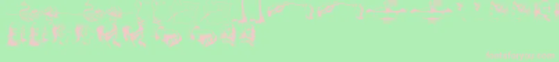 IllustrationsTfb Font – Pink Fonts on Green Background