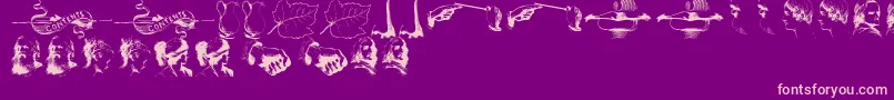 IllustrationsTfb Font – Pink Fonts on Purple Background