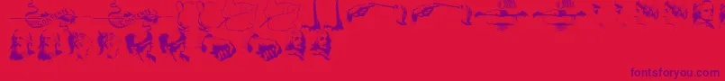 IllustrationsTfb Font – Purple Fonts on Red Background