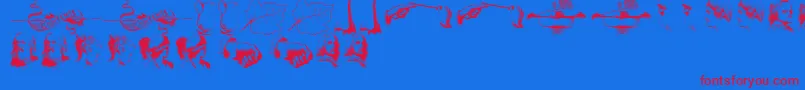 fuente IllustrationsTfb – Fuentes Rojas Sobre Fondo Azul