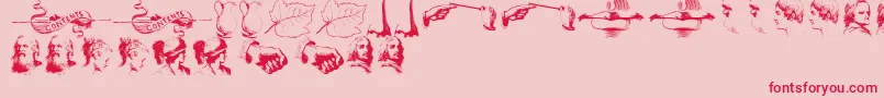 IllustrationsTfb Font – Red Fonts on Pink Background