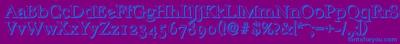 CasablancashadowLightRegular Font – Blue Fonts on Purple Background