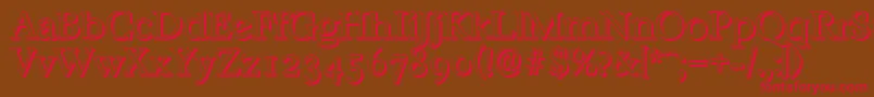 CasablancashadowLightRegular Font – Red Fonts on Brown Background