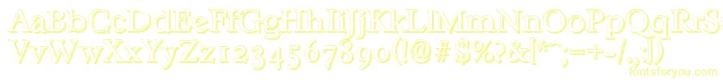 CasablancashadowLightRegular Font – Yellow Fonts on White Background