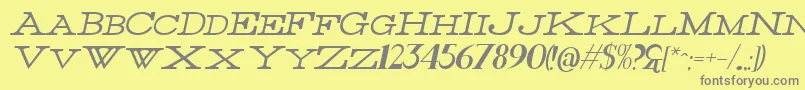 ThinItalic Font – Gray Fonts on Yellow Background