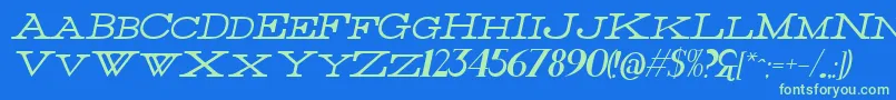 fuente ThinItalic – Fuentes Verdes Sobre Fondo Azul