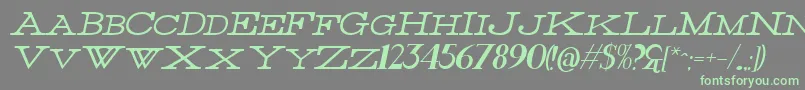 fuente ThinItalic – Fuentes Verdes Sobre Fondo Gris