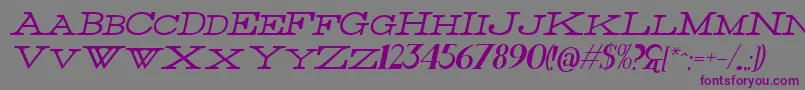 ThinItalic Font – Purple Fonts on Gray Background