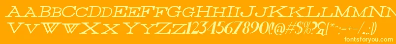 ThinItalic Font – Yellow Fonts on Orange Background