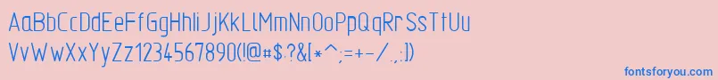 フォントTgl310341 – ピンクの背景に青い文字