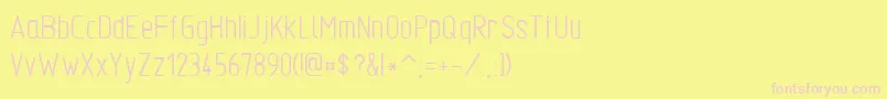 フォントTgl310341 – ピンクのフォント、黄色の背景
