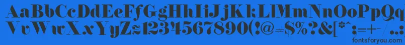 Firenzen Font – Black Fonts on Blue Background