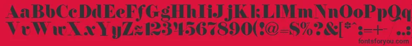 Firenzen Font – Black Fonts on Red Background