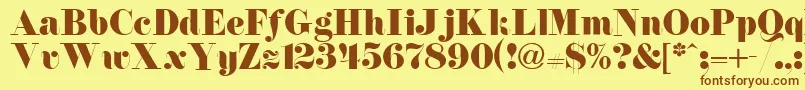 More about Firenzen Font Firenzen Font – Brown Fonts on Yellow Background