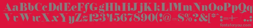 Firenzen Font – Gray Fonts on Red Background