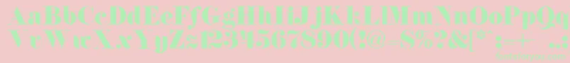 Firenzen Font – Green Fonts on Pink Background