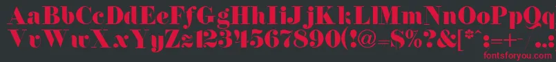 Firenzen Font – Red Fonts on Black Background