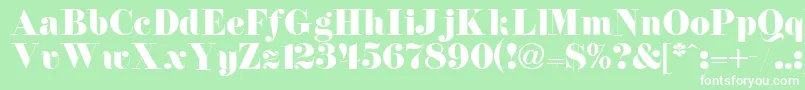 Firenzen Font – White Fonts on Green Background