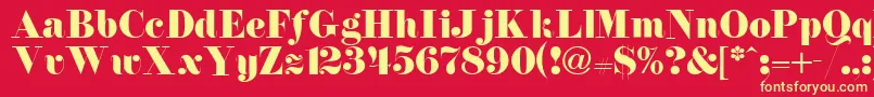 Firenzen Font – Yellow Fonts on Red Background