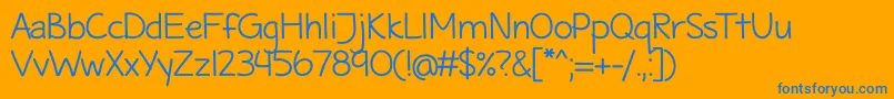 MaritimeTropicalNeueds Font – Blue Fonts on Orange Background