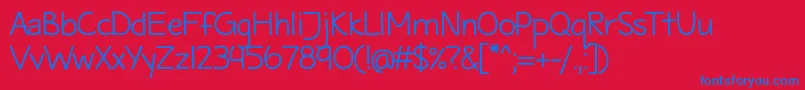 MaritimeTropicalNeueds Font – Blue Fonts on Red Background