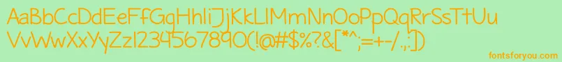MaritimeTropicalNeueds Font – Orange Fonts on Green Background