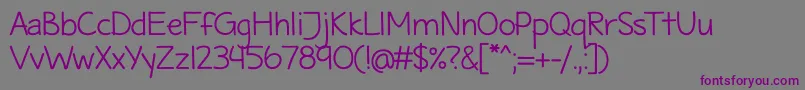 MaritimeTropicalNeueds Font – Purple Fonts on Gray Background