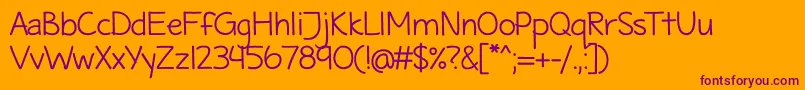MaritimeTropicalNeueds Font – Purple Fonts on Orange Background