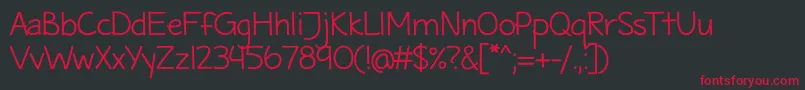 MaritimeTropicalNeueds Font – Red Fonts on Black Background