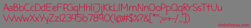 MaritimeTropicalNeueds Font – Red Fonts on Gray Background