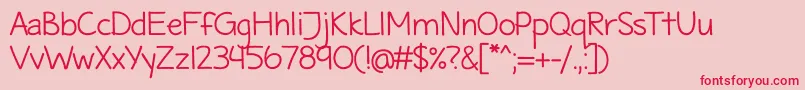 MaritimeTropicalNeueds Font – Red Fonts on Pink Background