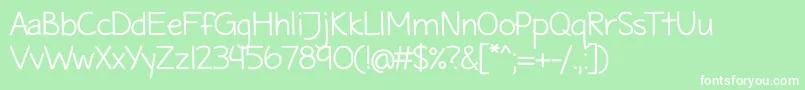 MaritimeTropicalNeueds Font – White Fonts on Green Background