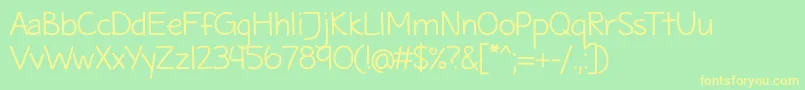 MaritimeTropicalNeueds Font – Yellow Fonts on Green Background
