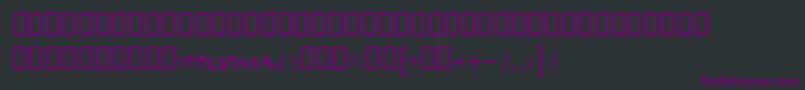 フォントBArabicStyle – 黒い背景に紫のフォント