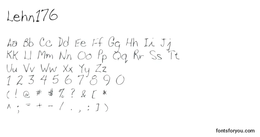 Fuente Lehn176 - alfabeto, números, caracteres especiales