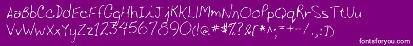 Lehn176 Font – White Fonts on Purple Background