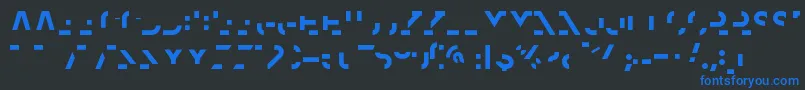 Шрифт HomesteadOne – синие шрифты на чёрном фоне