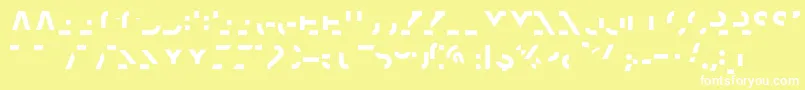 Шрифт HomesteadOne – белые шрифты на жёлтом фоне