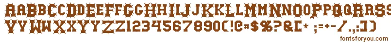 Gutcruncher-fontti – ruskeat fontit valkoisella taustalla