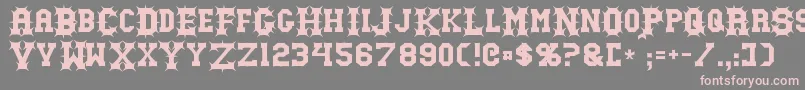 Gutcruncher Font – Pink Fonts on Gray Background