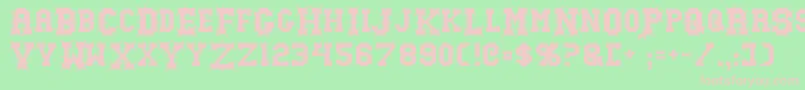 Gutcruncher Font – Pink Fonts on Green Background