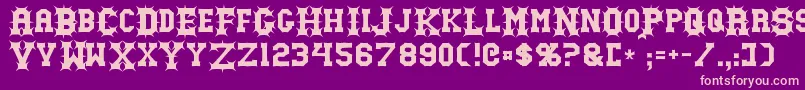 Gutcruncher Font – Pink Fonts on Purple Background